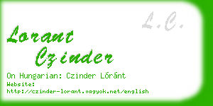 lorant czinder business card