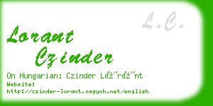 lorant czinder business card